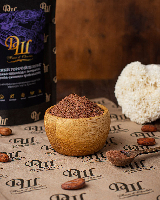Какао-шоколад с экстрактом гриба ежовика гребенчатого "Умный горячий шоколад"